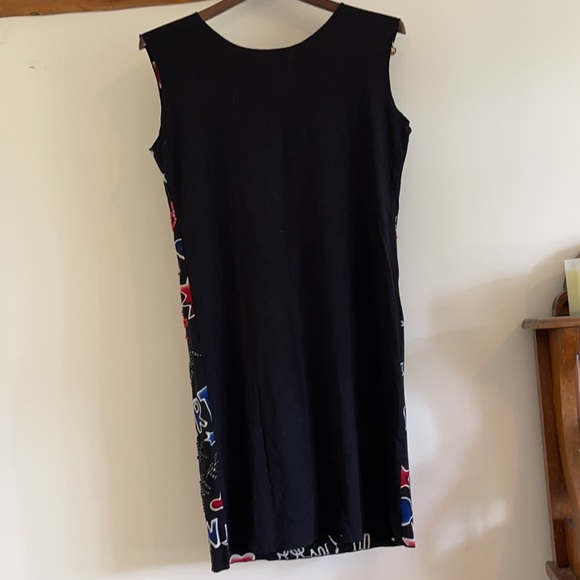 ROCK N’ KARMA NWT Scribble Stretchy Tshirt Dress Sequin and Bead Embellishment - Picture 5 of 9